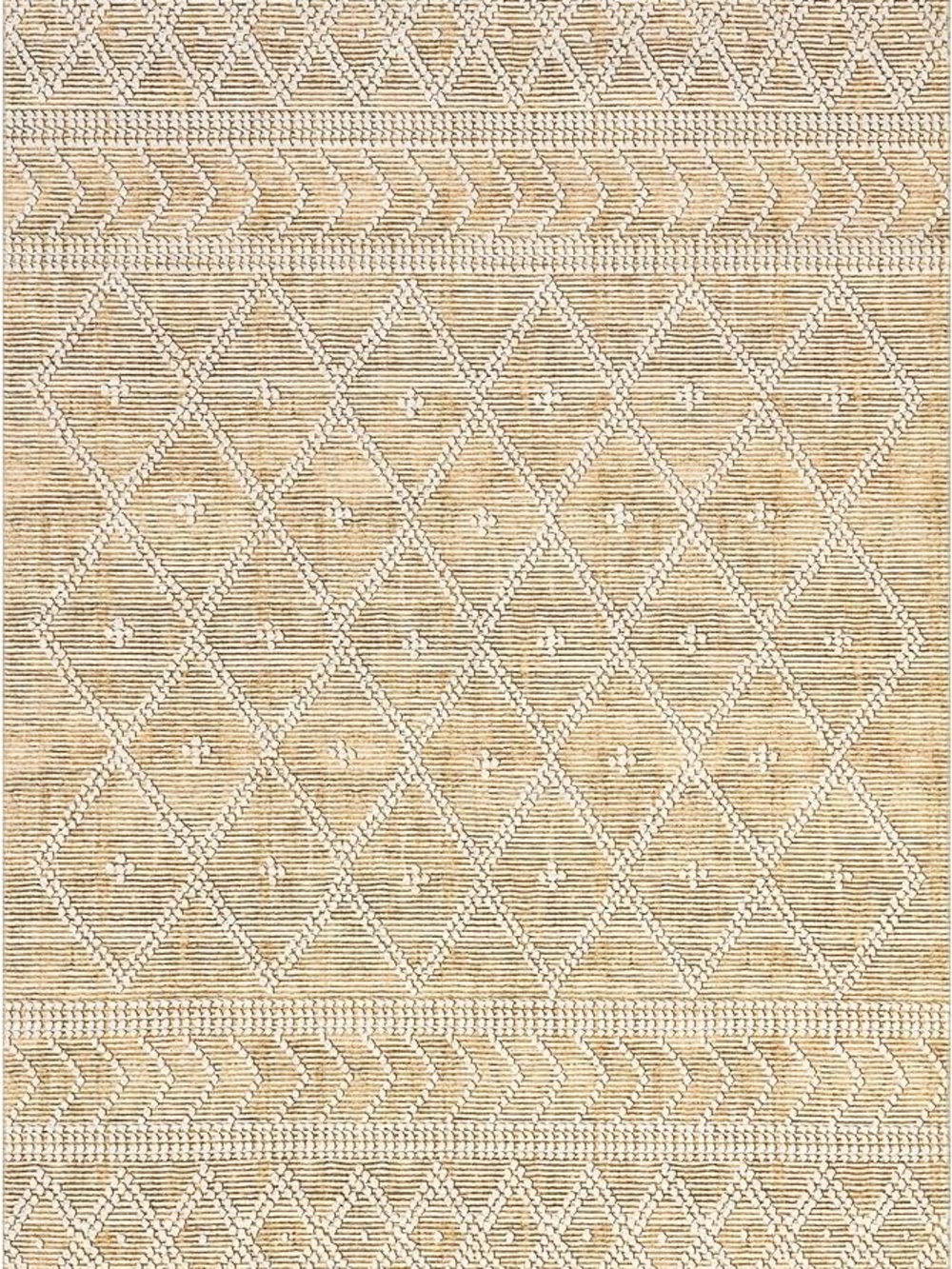 Neutral Beige Geometric Area Rug - Brand Unspecified - Picture 2 of 3